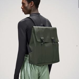 RAINS MSN Bag reinterprets the classic school backpack Green $110